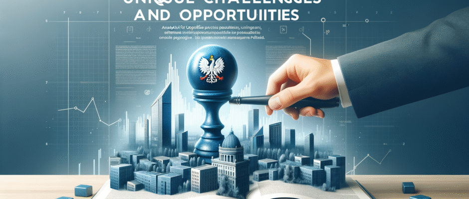 Widok na centrum Opola z ratuszem, z flagami gminy, symbolizujący wyzwania i szanse w województwie opolskim w kontekście najnowszych wydarzeń.